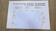 Vespa PX80/125/150/200 Schaltplan Rarität Original