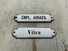 2 x altes Emaille Schild