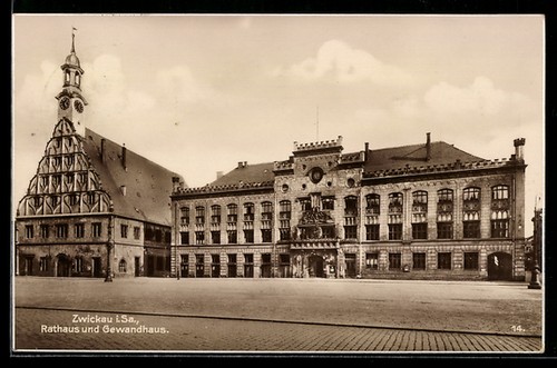 Zwickau rathaus und - zwickau, sa.,