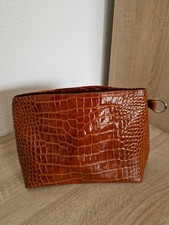 Handtasche Clutch Kroko Muster