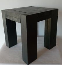 Holzhocker Kinderhocker Fußhocker Pflanzen Blumenhocker Grau Handarbeit Paletten