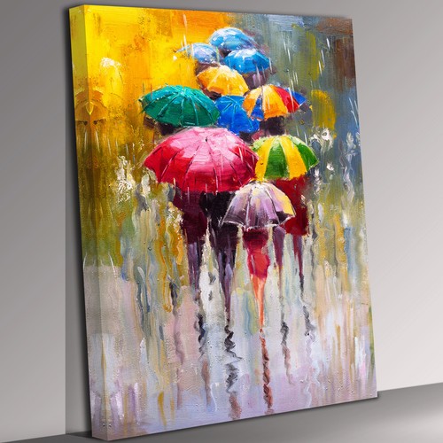 Abstrakte bunte regenschirme - abstrakte,