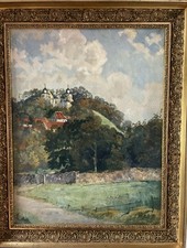 H.Meyer-Moringen Ölgemälde  " SABABURG " Beberbeck Reinhardswald Sababurg