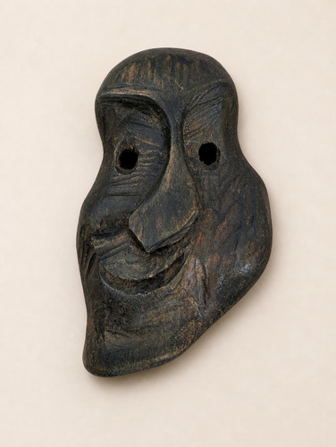 Handgeschnitzte holzmaske - handgeschnitzte, –