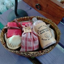 C) Holzkorb Seife Salz