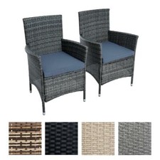 Polyrattan gartenstuhl set 2er - polyrattan,