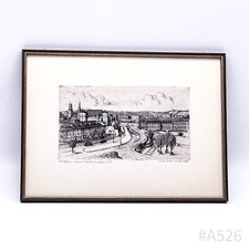 Original Radierung Stuttgart
