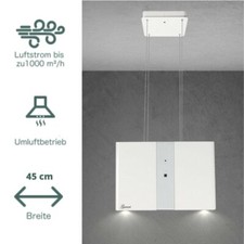 Inselhaube Dunstabzugshaube 45cm Umluft GCH I 331 45 WH PRIME AUSTELLER
