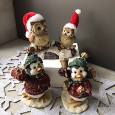 Weihnachts Deko Pinguine und Eulen