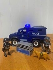 ? Playmobil Polizei SEK Fahrzeug mit Blaulicht, 2 Figuren & Polizeihund – top
