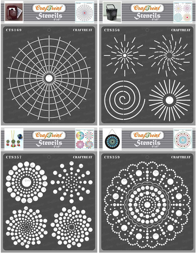 Mandala schablonen dot - dot,