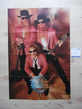 ZZ top Autogramme signed 53x78 cm Poster gefaltet ACOA