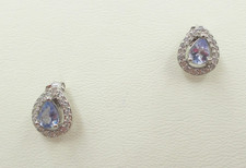 Tansanit, Zirkon - Ohrstecker