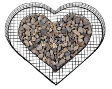 Herz Gitter mit kleinen Rheinkies für Allerheiligen Grabschmuck Grab