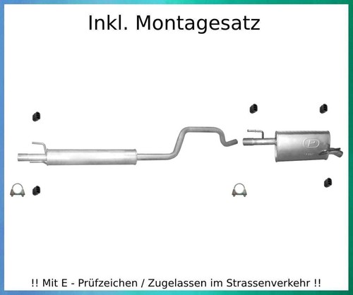 Auspuffanlage für opel meriva - auspuffanlage,
