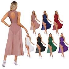 Damen Ärmellos Tanzkleid