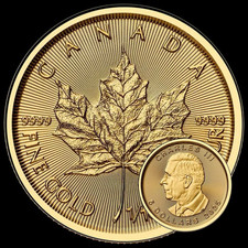 Goldmünze 1/10 Unze/oz  999.9 Gold „Maple Leaf“ 2025