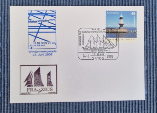 Postkarte mit schiffsstempel - mit,
