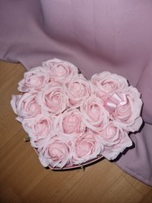 🌸 Edle Seifenrosen Herzbox – Rosa Geschenkbox – Valentinstag Muttertag Hochzeit