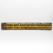 Altes Emailleschild "Bezugs