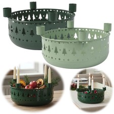 Kerzenhalter Rund Grün 4-fach