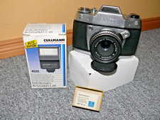  Ihagee EXA 500 m. Blitz u. Buch "Foto-Kino Technik"m. Zubehörpaket, sehr gut