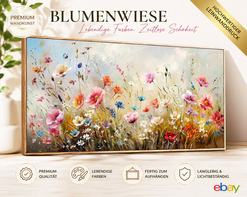 Xxl blumenmeer leinwandbild - blumenmeer,