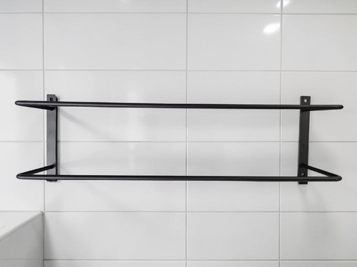 Doppel handtuchhalter schwarz - handtuchhalter,