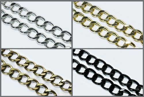 Metallkette aluminium 17x22mm - metallkette,