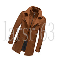 Eleganter Herrenmantel aus Wolle | Doppelkragen Business Look | Winter