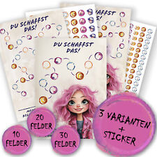 Belohnungstafel Mädchen Pink