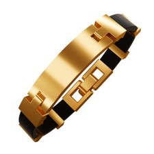 Kautschuk-Armband mit goldenen