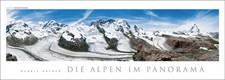 Die Alpen im Panorama Immerwährender Panorama-Kalender, 110 x 39 cm Rother XIV
