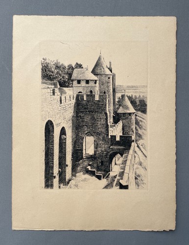 Burg alte gravur monogramm - burg,,