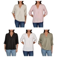 DENIMFY Leinenbluse Damen