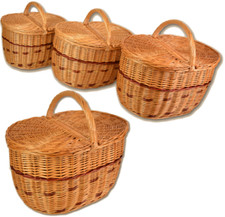 Picknickkorb WIKLER Korb 3 Größen!! Einkaufskorb mit Deckel Weide Weidenkorb