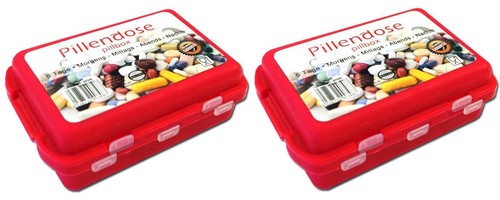 2er set pillendöschen mit - set,