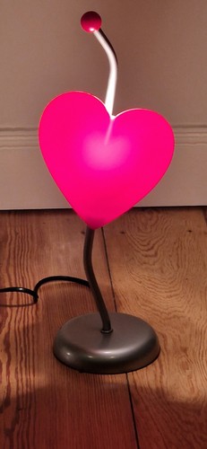 Tischlampe rotes herz - tischlampe,