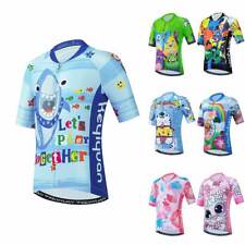 Fahrradtrikot Kinder Kurzarm Radtrikot Jungen Mädchen Fahrradshirt Reflektierend