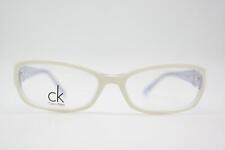 Brille Calvin Klein CK5665 Weiß Transparent Silber Oval Brillengestell Neu