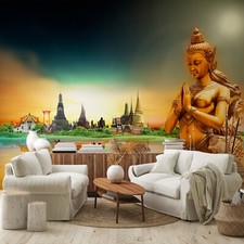 Fototapete 3D Thailand Stadt Buddha TAPETE Wohnzimmer Schlafzimmer