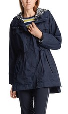 MARC CAIN Damen Parka dunkelblau N2/36 mit Kapuze und herausnehmbaren Futter