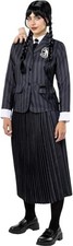 Damen 6-teiliges Cosplay Nevermore Wednesday Addams Kostüm Schuluniform Gr. XL
