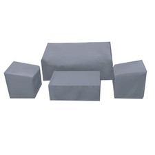 Gartenm?bel Schutzh��lle Set 4-teilig 210D grau staubdicht Design