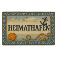 Heimathafen Schild Blechschild
