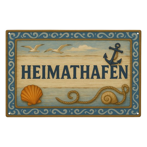 Heimathafen schild blechschild - schild,
