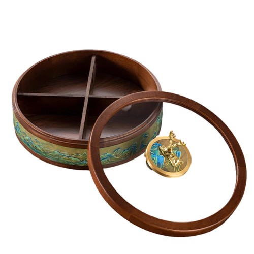 Holzdose mit glasdeckel - holzdose,