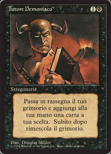 Mtg demonic tutor poor - demonic,