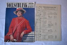 DDR Pramo Sonderheft "Vollschlank" von 1970 mit Schnittmusterbogen Mode Kostüme