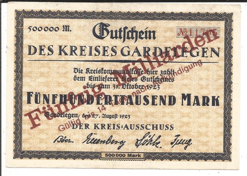 Kreis gardelegen überdruck - gardelegen,Überdruck, 50